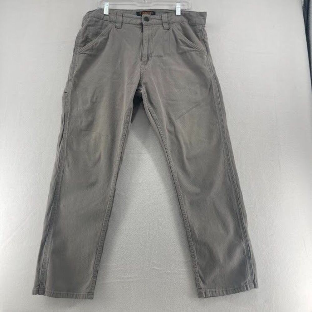 Men's Ridgecut Toughwear Gray Canvas Workpants Pants Size 38 Inseam